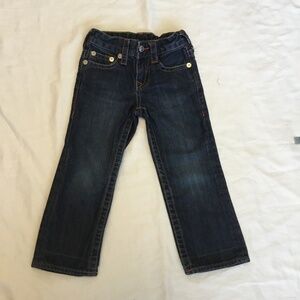 True Religion Kids Straight-Leg Jeans – Size 4, adjustable waistband
